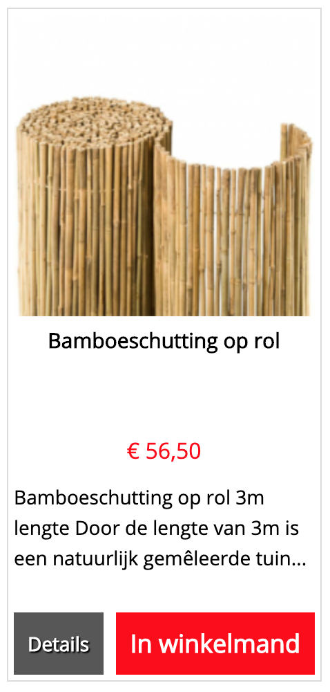 Bamboe tuinschutting